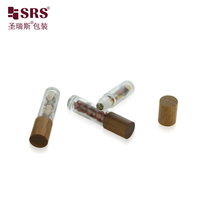 Flacon roll-on en bois personnalisé avec bouchon en pierre de jade pour emballage d'huiles essentielles