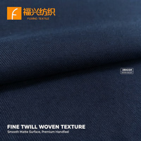 Tissu Sergé Extensible 280 GSM en Gros pour Costumes, 72% Polyester 16% Rayonne 2% Spandex, Tissu Mat Tissé pour Blazer, Pantalon et Uniforme