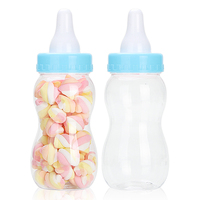 Pot de stockage en forme de biberon PET de dessin animé mignon pot de bonbons en plastique transparent imprimé personnalisé