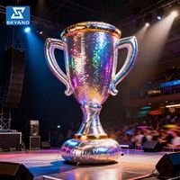 Sculpture de trophée gonflable scintillante pour accessoires de scène DJ, sports de boxe, concours de danse, publicité et décoration