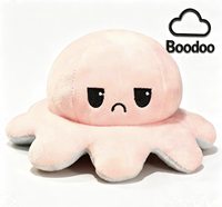 Peluche Pieuvre Mignonne Réversible Double Face, Coussin en Peluche Fait Main au Crochet, Rembourré en Coton PP, Doudou Animal pour Bébés et Enfants