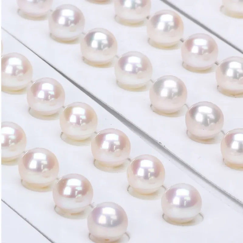 Wholesale Price Loose Fresh Water Pearl Round Beads 2A 3A 4A Quality White Pink Purple Natural Button Pearl