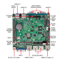 Intel N100 N150 Mini PC Industri Tanpa Kipas Windows 10 11 Linux Server AI Mini PC Tangguh Port RS485 Com GPIO 9~36V DC in