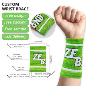 عصابات عرق مخصصة مصنعي العصابة الرياضية بالجملة مخصصة منخفضة موك معصم يمكن أن تكون حرة في تصميم الشعار - Product Image 1