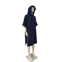 Ventes directes d'usine de poncho à capuche épaisse en coton biologique de haute qualité serviette poncho de bain pour enfants