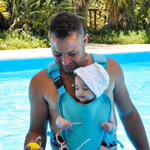 <span class=keywords><strong>Porte</strong></span>-bébé réglable en néoprène imperméable pour bébé avec bretelles pour la natation et la plage - Product Image 5