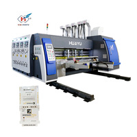 Máquina troqueladora de impresión automática de cajas de cartón corrugado, sistema de alimentación de borde de plomo, máquina ranuradora automática