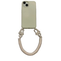 Sangle de corde de poignet élastique pour femmes avec coque de téléphone TPU pour iPhone 14 13 12 11 Pro Max X XS 8 7 Plus