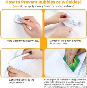 Décalcomanie murale autocollante effaçable à sec pour tableau blanc, papier autocollant autocollant pour <span class=keywords><strong>l</strong></span>'école, le bureau, la maison, les enfants, 78.7 "x 17.7". - Product Image 5