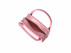 Bolso Tote de Cuero Rosa Liso a la Moda, Bolso de Mano Elegante para Mujer, Bolso de Hombro Moderno para Mujer, Bolso de Maquillaje para Chica - Product Image 3