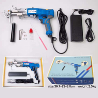 Pistolet à tufter Qtool AK-V pour tapis, 2-en-1 pour la découpe et la fabrication de tapis bouclés, avec lumières LED, réduction du bruit et vitesse variable.