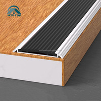 Win Top Tile Steps Sécurité en alliage d'aluminium antidérapant Nez d'escalier pour les marches de carrelage Rampes en marbre Garniture à bord droit