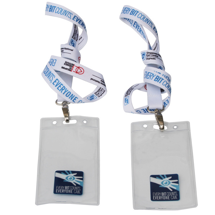 Sublimation Custom Satin Lanyard/heat Transfer Lanyard with Soft PVC Card Holder Image 4