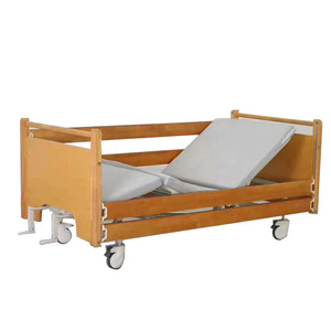 Cimai Nursing <b>Bed</b> Manual Wooden Adjustable Elderly Rehabilitation Home Use - Product Image 1