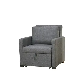 Tek koltuk avrupa modern tasarım yüksek kaliteli keten pamuk kumaş ile katlanır koltuk yatak