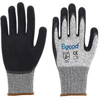 Gants de travail de sécurité en nitrile sans couture avec doublure HPPE, certifiés CE, niveau de protection contre les coupures 5, revêtement en nitrile sur la paume, résistants aux produits chimiques, pour le verre