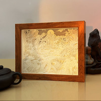 Peinture décorative en papier découpé personnalisable Art Frame Painting Dragon Boat Festival Lampe de sculpture sur papier conçue avec lumière