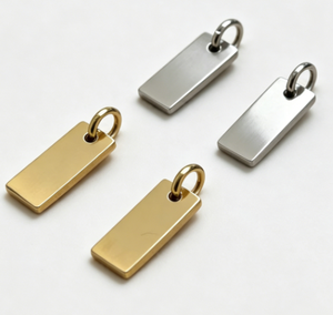 Plaques de nom gravées en acier inoxydable brossé sur mesure, étiquettes métalliques vierges pour meubles, portes en bois, armoires - Product Image 1