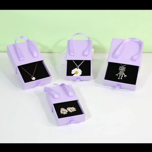 Vente en gros Boîte à tiroirs Boîtes à bijoux en papier colorées pour l'emballage de bijoux Boucles d'oreilles Bague Bracelet - Product Image 4