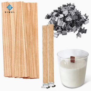 Mèches de bougie en bois sans fumée, mèches de remplacement en bois naturel, matériaux de bricolage pour bougies faites à la main - Product Image 5