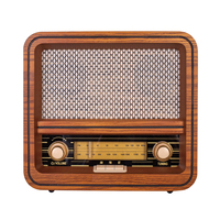 Radio Kayu Vintage dengan Input AM/FM + BT/Aux/USB Perangkat Audio All-in-One