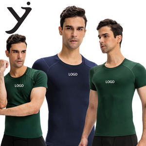 Wholesale <b>Men's</b> Quick <b>Dry</b> High Elastic <b>Fitted</b> Gym Long Sleeve Breathable Sweat Wicking for Running Training <b>T</b>-<b>shirt</b> - Product Image 1