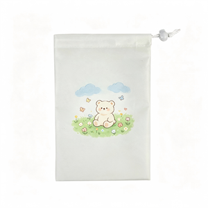Custom Printed Drawstring Storage Pouch Gift Sack With Spring <b>Cord</b> Lock Small Drawstring <b>Bag</b> for Packaging & Storage - Product Image 3