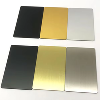 Carte en métal noir à encre électronique pour identification animale, en acier inoxydable anodisé sablé, communication NFC RFID, pour entreprises et hôtels