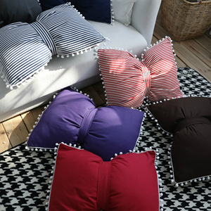 Colore solido carino palla palla fiocco nordico <span class=keywords><strong>testiera</strong></span> cuscino divano