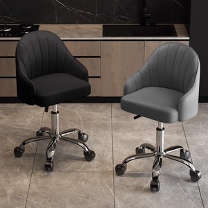 Tabouret de Salon de Coiffure Z Beauty Home avec Dossier, Chaise de Barbier Réglable en Hauteur et Pivotante, Chaise à Roulettes pour Salon de Beauté et Manucure - Product Image 5