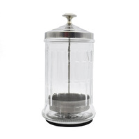 Ciseaux professionnels peigne en acier inoxydable couverture coupe de cheveux désinfectant pot coiffure verre stérilisation bouteille