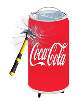 Kiosque publicitaire commercial OEM ODM personnalisé pour activités promotionnelles de boissons en bars, boîtes de nuit et supermarchés, avec écran magique en forme de canette de glace