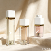 Bouteilles en plastique sans air de haute qualité, conçues sur mesure, 15 ml, 30 ml, 50 ml, pour les soins de la peau et les produits de soins personnels, emballage directement en usine