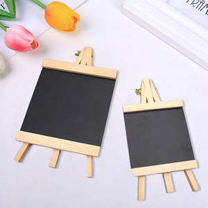 Boyi Xuan Professional Artist 16*30 CM Desktop <strong>Small</strong> Chalkboard Easel <strong>Erasable</strong> Memo Board Information Sign Black Blackboard - Product Image 2