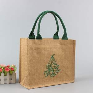 Murah, bahan alami dan ramah lingkungan tas rami belanja hadiah yang dapat dicetak dengan logo, tas rami - Product Image 2