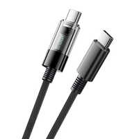 Kabel Data Transfer Pengisian Cepat INNOPRO 3A 100W Tipe-C C 1m Konduktor Tembaga Murni Berlapis Timah Nylon Hitam untuk Ponsel Android IOS