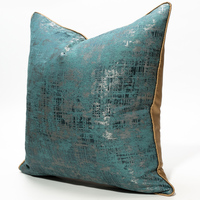 Bleu vert carré taies d'oreiller 18x18 20x20 pouces décor à la maison décoratif jeter taie d'oreiller pour canapé canapé taies d'oreiller