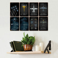 Panneau en fer-blanc Old Airplane, Retro Vintage aircraft pic Metal Tin Signs for Cafés Bars Pubs Shop Wall Decor Funny Retro Signs for Men