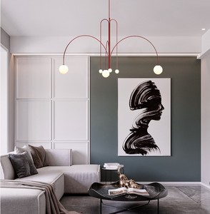 Lampadario Postmoderno in Ferro per Hotel, Club, Caffetteria, Sala Espositiva d'Arte, Luci a Sospensione di Design per Soggiorno e Sala da Pranzo - Product Image 6