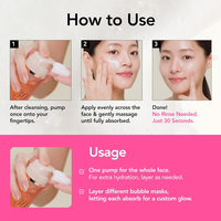 Masque à bulles personnalisable en 30 secondes REVITAL Rose PDRN NAD Masque facial Rose PDRN + NAD Peptide Masque à bulles Essence micro-mousse