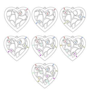 2024 Senior Chen Stone e English se dedica al collar de corazón D I Y de la familia colgante de moda de demonio inglés - Product Image 2