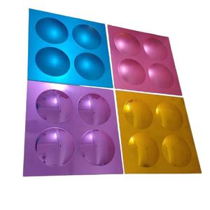 Eco-friendly Shatterproof Acrylic 4-Bubble <b>Mirror</b> <b>Panel</b> 19.29x19.29 Inch 1.5mm Thick Straight/Round Corner Multi-Color Cutting - Product Image 3