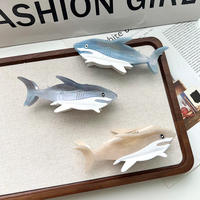 Pince à cheveux griffe de poisson en acétate, nouveauté, forme animale, cadeau pour l'été et la plage, pince à cheveux pour femmes et filles, logo personnalisé