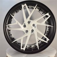 Jantes forgées en deux parties en alliage d'aluminium 6061-T6, design directionnel, finition satinée gris anthracite, tailles de 18 à 24 pouces pour la course