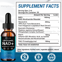 Gouttes buvables liposomales OEM NAD+ avec suppléments de Resvératrol et de Quercétine pour le soutien cutané et l'impulsion énergétique des adultes