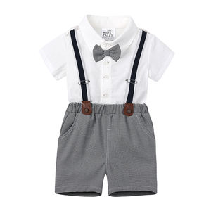 Conjuntos de Ropa de Verano para Niños Pequeños, Conjunto de Ropa para Bebés con Corbata de Moño, Traje de Fiesta para Recién Nacidos, Ropa de Cumpleaños - Product Image 2