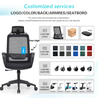 Milieu Du Dos Support Lombaire Fauteuil Visiteur Personnel De Travail Exécutif Ergonomique Chaise De Bureau