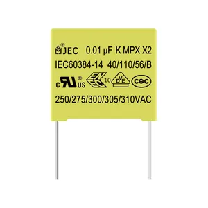 Caixa de Plástico Filme Mpx Capacitor x2 Supressão EMI Capacitor 0.82uf Capacitor 275v 105 vedação de resina