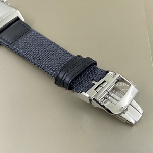<b>Men</b> Minimalist Rectangular <b>Watch</b> with Small Seconds Polished Metal Case Monochrome Strap for Formal & <b>Smart</b> Casual - Product Image 3