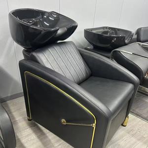 Luxury PU Leather Spa Head Salon Headspa Bed Barber Shop Furniture Thai <b>Shampoo</b> Sink Wash Basin and <b>Chair</b> Salon Equipments - Product Image 1